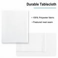 thumbnail image 4 of DWCN 2 Pack White Rectangle Tablecloth - Waterproof Washable Polyester Fabric Table Cloth for Buffect Dining Birthday Party Wedding, 54 x 80 Inch, 4 of 6