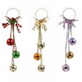 thumbnail image 5 of ShengShi Christmas Bell Ornaments Pendants Hanging Gifts Xmas Tree Decoration Home Decor Colour Iron Bells Door Hanging Ringing Bell Pink, 5 of 8