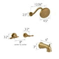 thumbnail image 3 of Design House Oakmont 2-Handle Wall Mount Shower Trim Kit with Shower Head & Valve, 3 of 16