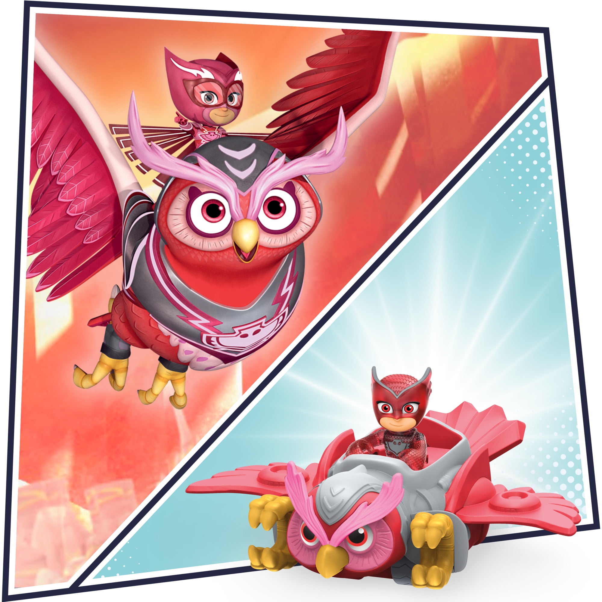 PJ Masks Animal Power Owlette Animal Rider Deluxe Car Toy and