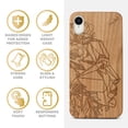 thumbnail image 4 of Case Yard Wooden Case Outside Soft TPU Silicone, Slim Fit Shockproof Wood Protective Phone Cover for Girls Boys Men and Women, Supports Wireless Charging Beautiful Mind Design case for iPhone-XR, 4 of 7