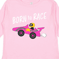 thumbnail image 4 of Inktastic Born to Race- Pink Race Car Boys or Girls Long Sleeve Toddler T-Shirt, 4 of 5