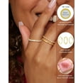 thumbnail image 5 of Thin Gold Rings for Women: 3PCS Stackable 14K Gold Plated Dainty Rings Set Non Tarnish Thumb Wedding Bands CZ Rings for Women Trendy Statement Gold Jewelry Size 6 7 8 9 10, 5 of 6