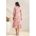 thumbnail image 5 of Pink Cotton Abstract Gathered Dress, 5 of 7