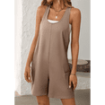thumbnail image 4 of Combinaison Décontractée d'Été pour Femme Sans Manches, Ample, Col Ras du Cou, Short, Salopette de Détente, Combinaison avec Poches, Vêtements 2025, Kaki, m, 4 of 9