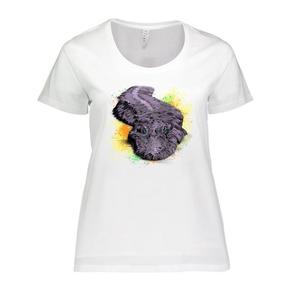Inktastic Colorful Lurking Gator Women's Plus Size T-Shirt