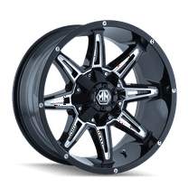 Mayhem Rampage-8090 17X9 5X127/5X139.7 -12Et 87Cb Black W/Milled Spokes