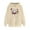 Beige, variant on Fiaer Christmas Hoodie Women Snowman Plus Size Hooded Sweatshirts Drawstring Long Sleeve Loose Fit Trendy Tops with Pocket Yellow XL