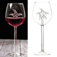 thumbnail image 2 of Copa de vino tinto novedosa, vaso de vidrio de borosilicato alto, colección de artículos para beber, 300 ml estrella de mar, 2 of 6