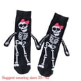 thumbnail image 5 of Misright Embroidered Skeleton Hands Design Soft Ankle Socks For Halloween Costume Fun, 5 of 12