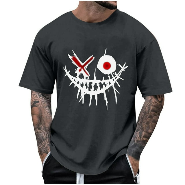 Birdeem Chemises pour Hommes Mode Été Décontracté T-Shirt Col Rond Imprimé