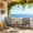 Gray, variant on 3 Piece Patio Set,Lofka Outdoor Furniture Bistro Table & Steel Chairs,Rust-Proof,Glass-Top Coffee Table,Space-Saving for Balcony,Garden, Lawn,Black