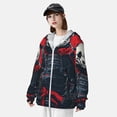 thumbnail image 3 of Fotbe Red Black Eastern Panda Warrior Chaqueta con Protección Solar UPF 50+ para Hombre y Mujer, Camisa con Capucha y Bolsillos-Medium, 3 of 7