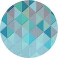 thumbnail image 1 of Ahgly Company Machine Washable Indoor Round Transitional Blue Koi Blue Area Rugs, 3' Round, 1 of 7