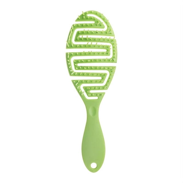 Brosse à Cheveux Démêlante Incurvée en Forme de Z Unique pour Cheveux Bouclés Droits