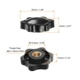 thumbnail image 2 of Uxcell 10 Pieces Star Knobs M8 Female Thread 32mm Head Non-Through Hole Clamping Handles Nuts Black, 2 of 5