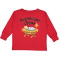 thumbnail image 3 of Inktastic Happy Birthday Jesus Nativity Christmas Boys or Girls Long Sleeve Toddler T-Shirt, 3 of 5