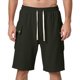 thumbnail image 1 of Pantalones cortos cargo de verano para hombre en color liso - Pantalones deportivos holgados, cintura elástica, tejido ripstop (S-XXXL), 1 of 8