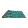 thumbnail image 2 of Ahgly Company Indoor Round Oriental Turquoise Blue Industrial Area Rugs, 4' Round, 2 of 4