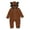 37#Brown, variant on gljltg Fleece Baby Bunting Bodysuit – Infant One Piece Kids Hooded Romper Outerwear Toddler Jacket