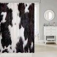 thumbnail image 2 of Manfei Farm Cow Spot Shower Curtain 72Wx72L,Minimalist Animal Pattern Bathroom Curtain,Black White, 2 of 6
