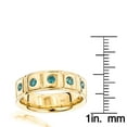 thumbnail image 3 of Rings Blue 0.3 Ctw Diamond Wedding Band Men Comfort Fit Five Stone Ring (Yellow Gold Size 11), 3 of 4