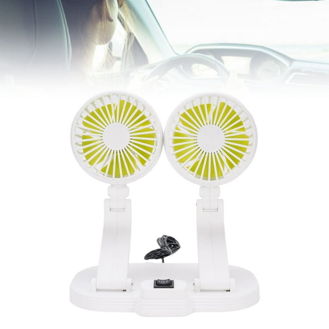 Ventilador De Automóvil USB De Doble Cabeza Para Camión SUV RV, Viento De 2 Velocidades, 360 Grados De Rotación, Ventilador Con Energía USB, Con Diseño Tranquilo Y Flexible,