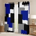 thumbnail image 2 of Castle Fairy Square Curtains Pack of 2 (42x84 Each),Black Grey Blue Curtains Blackout, 2 of 6