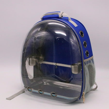 Breathable Space Capsule Backpack with Wood Perch for Pet Bird (Best Names For Pet Parrots)