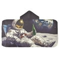 thumbnail image 5 of Yayeee Kids Hooded Towels Toddler Soft Absorbent Beach Bathing Wrap 50" x 23.5", Beige Astronaut, 5 of 5