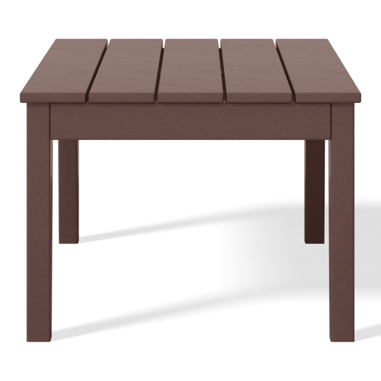 WestinTrends Malibu Low Outdoor HDPE Patio Rectangle Coffee Table, Dark Brown