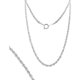 thumbnail image 1 of JOYARIS Collar Cadena Tejido Torzal Plata Ley 925 55 Cm X 1.5 Mm DM-0000714, 1 of 4