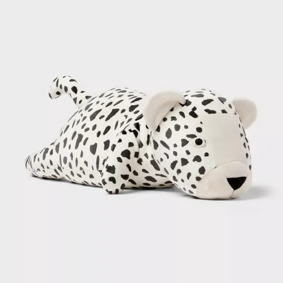Cheetah Weighted Plush Kids' Throw Pillow Black and White