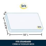 Serta SleepTrue Sparkling Sky 5 Dual-Sided Crib & Toddler Mattress - Sustainably Sourced Fiber Core - Waterproof - Lightweight - GREENGUARD Gold Certified -