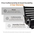 thumbnail image 4 of Innovaze 5FT Wooden Porch Swing, Heavy Duty 880 LBS Patio Hanging Swing Bench for Porch Patio Backyard Garden, Black, 4 of 9