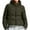 Army Green, variant on Women's Winter Cropped Puffer Jacket with Hood Short Warm Quilted Jacket Puffy Bubble Coat Outerwear
