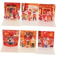 thumbnail image 4 of Hytrove 6Pcs New Years Eve Greeting Cards Red Paper 3D Design for Holiday Season, 4 of 8