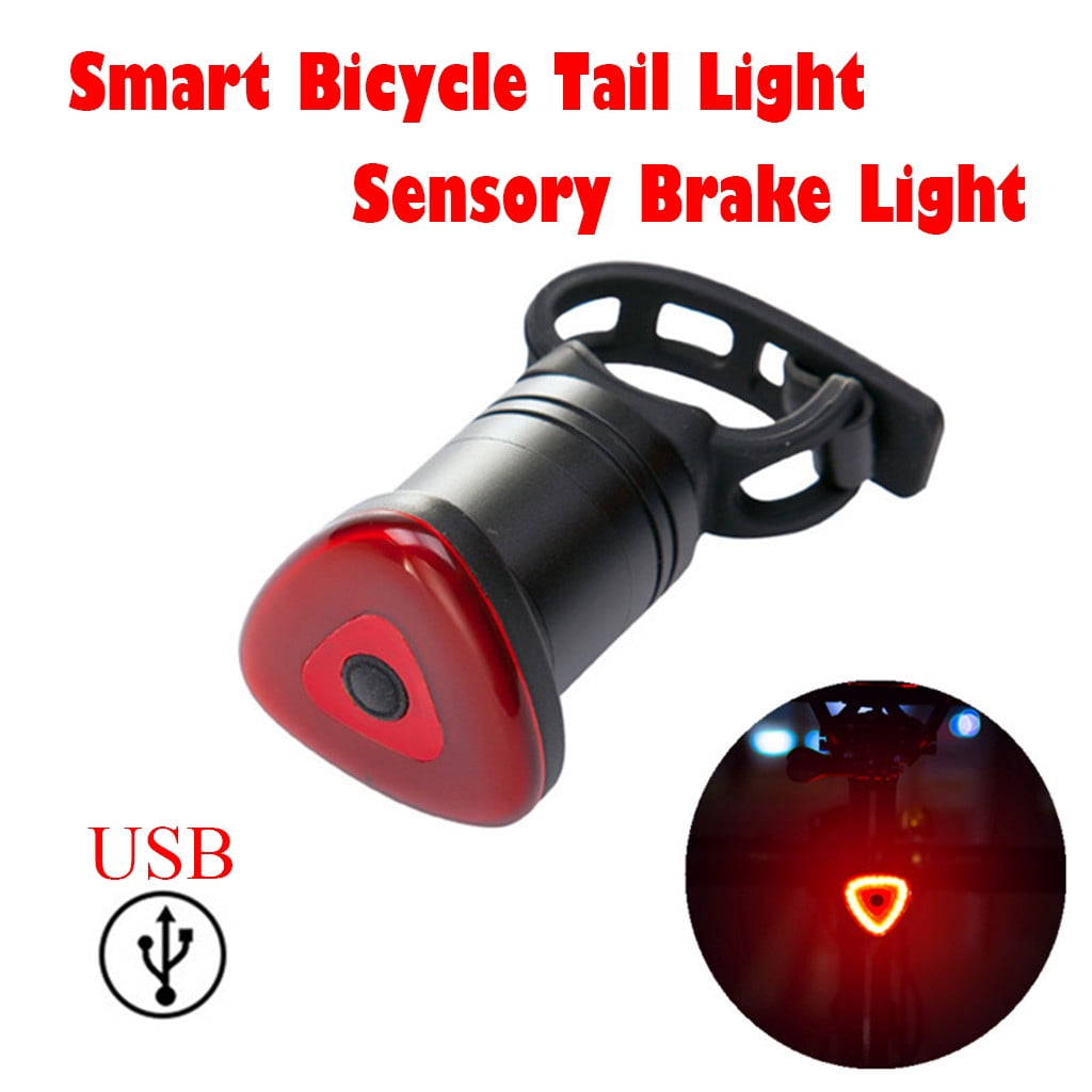 XLite100 Waterproof Bicycle Smart Brake Light Sense LED USB Tail Rear Lamp Black 