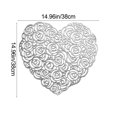 thumbnail image 3 of Valentine's Day Heart PVC Table Mat 15x15 Inch, Waterproof Heat-Resistant Placemat, Western Style Wedding Holiday Dining Table Decorative (Silver), 3 of 6