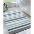 thumbnail image 2 of GVN Floor Rug,Indoor Door Mat,Striped Bathroom Rugs, Extra Soft and Absorbent Microfiber Bath Rugs, Machine Wash Non-Slip Bath Mat,Blue,44*76, 2 of 10