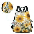 thumbnail image 5 of FORMRS Women's Travel Backpack Purse Anti-theft Hidden Pockets Casual Shoulder Bag, Beige Sunflowers, 5 of 7