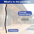 thumbnail image 2 of 61-Pack 32.25 Inch Metal Balusters, Staircase Spindles With Screws, Wavy Iron Railing for Outdoor Stair Deck Porch, 2 of 7