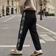 thumbnail image 4 of Puntoco Pantalones cargo de color sólido con bolsillos y cremallera, cintura elástica y largo completo para hombre, 4 of 6