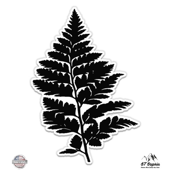 Fern Leaf - 3" Vinyl Sticker - For Car Laptop I-Pad Phone Helmet Hard Hat - Waterproof Decal
