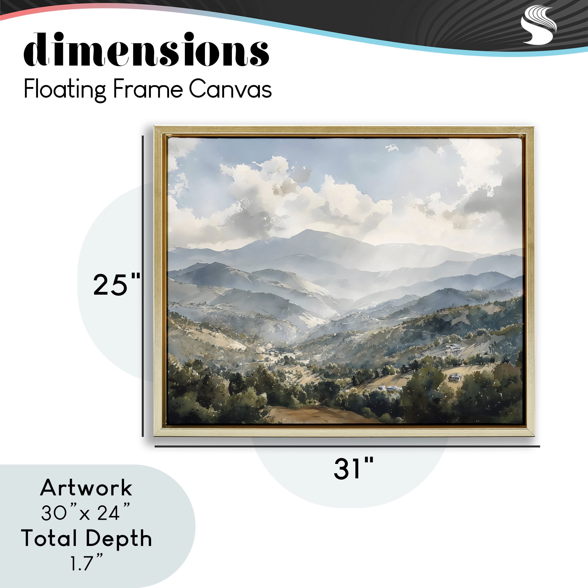 Stupell Industries Everything Under The Sun Gold Framed Floater Canvas Wall Art, design by Franklyn Gregory