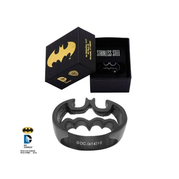 DC Comics Batman Logo Cutout Ring Size 7