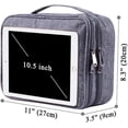 thumbnail image 3 of Grey-Waterproof Cable Storage Case Universal Organizer Thick Padded Durable Electronics Organizer Bags Hard Drive Cases Charger Memory Cards, 3 of 5