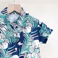 thumbnail image 6 of Karoyedx Outfit Sets for Boys 2 Piece Outfits Hawaiian Button Down Shirt and Shorts Sets Summer Beach Clothes Mint Green Size,7-8 Years, 6 of 7