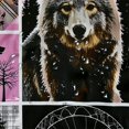 thumbnail image 5 of Orinice Wolf Bear Patterns Bathroom Decor Set with Hooks, Colorful Luxurious Graphic Print Polyester Fabric Chic Modern Shower Curtain, Multi Size 60x72, 5 of 7