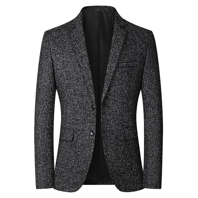 Traje A Cuadros de Moda de Un Solo Pecho Para Hombre, Traje Informal de Negocios, Abrigo de Lana Odeerbi ODB-6